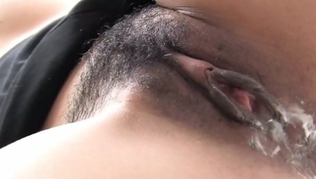 JAPANESE BITCH GAGS ON A HARD COCK AS ANOTHER THRUSTS HER