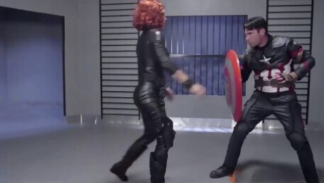 black widow gets laid with captain america